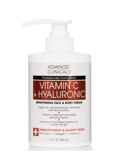 Advanced Clinicals Vitamin C + Hyaluronic Brightening Cream 15fl /444ml