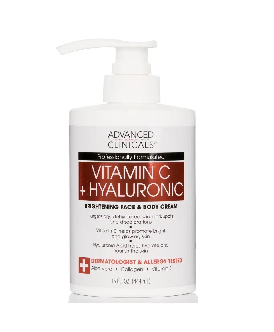Advanced Clinicals Vitamin C + Hyaluronic Brightening Cream 15fl /444ml